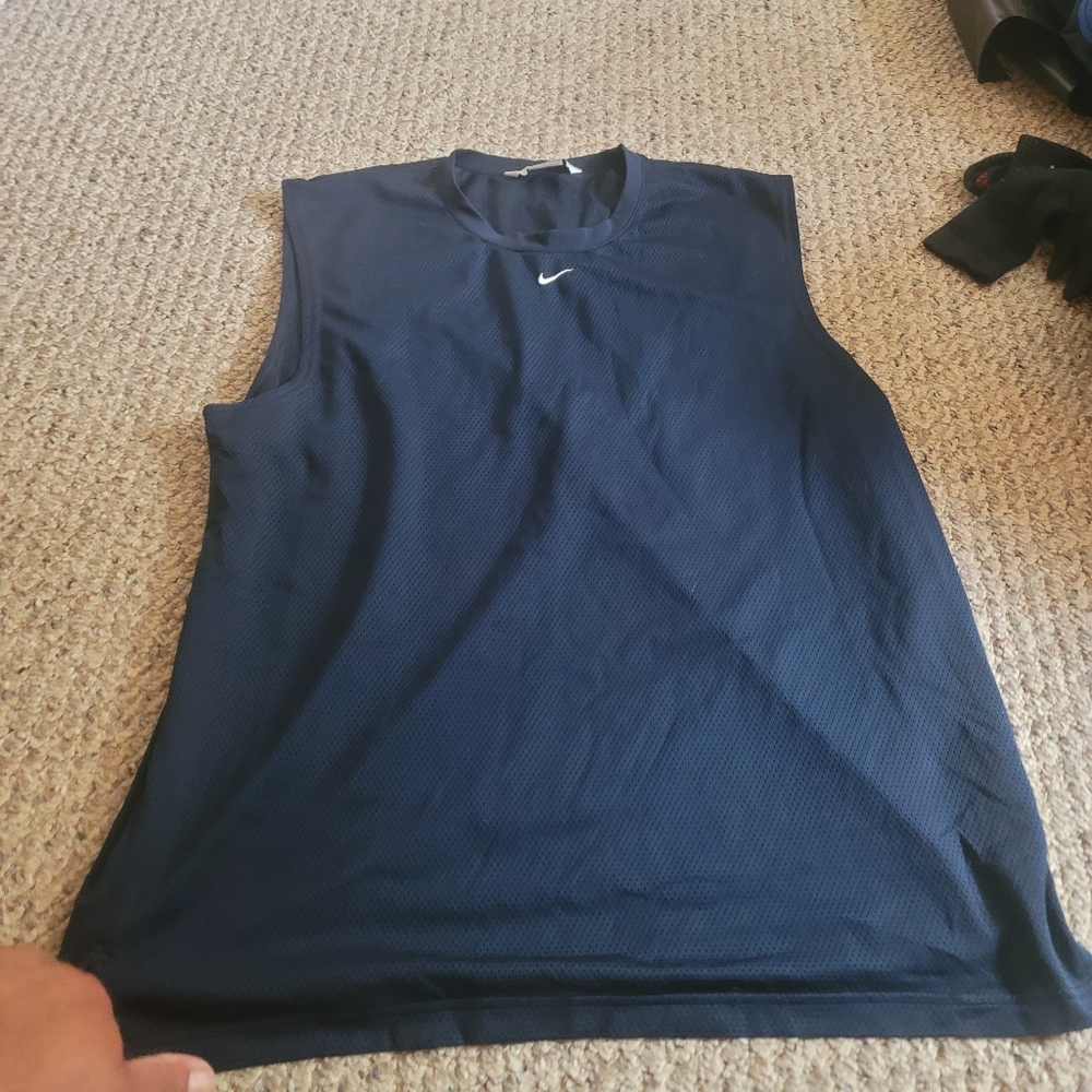 Nike blue mesh active top xxl